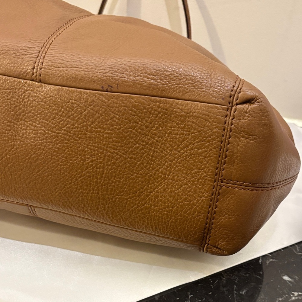 Coach Lexy Tan Leather Hobo Bag - Picture 6 of 11